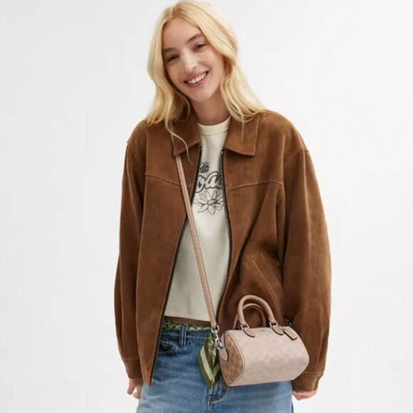 Coach Handbags - NEW Coach Mini Rowan Crossbody Bag In Blocked Signature Canvas